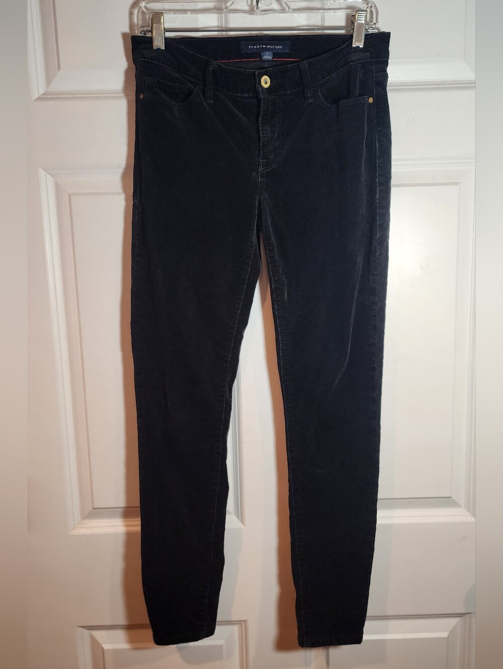 Tommy Hilfiger Greenwich Skinny Black Corduroy Pants Size 2